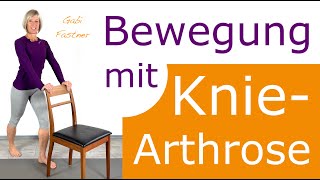 🍊 17 min Bewegung mit Knie Arthrose  Kniegelenke mobilisiert Muskulatur gestärkt mit dem Stuhl [upl. by Dennison]