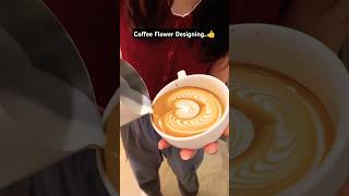 Easy Way లో Coffee Top Designing☕ trending coffee shorts youtubeshorts viralshorts [upl. by Marin]