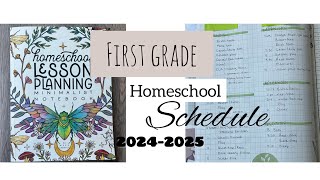 Homeschool Schedule First Grade 20242025 school year using Schoolnest planner [upl. by Ayotl]