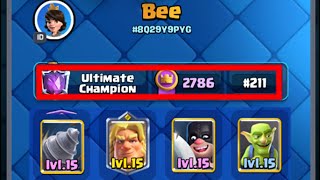 Best Knight golden knight goblin drill deck in clash royale Bee [upl. by Soelch428]