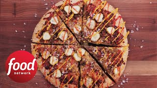 CrowdPleasing Cheeseburger Pizza  Food Network [upl. by Rubens]