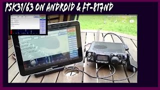 PSK31 on Android DroidPSK Yaesu FT817 FT818 [upl. by Ueih]