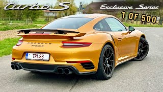 Porsche 911 Turbo S Exclusive Series  330KMH REVIEW on AUTOBAHN [upl. by Tila924]