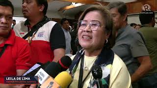 De Lima comments on congressional hearings on budget POGOs [upl. by Vonni626]