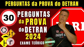 EXAME do DETRAN 2024 SIMULADO da PROVA de LEGISLAÇÃO do DETRAN 2024 PERGUNTAS do TESTE TEÓRICO [upl. by Rosenbaum]