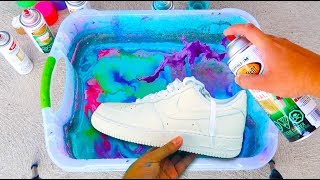 Custom HYDRO DIPPING Air Force 1s GIVEAWAY [upl. by Notned]