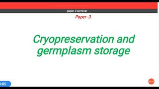 Cryopreservation and germplasm storage Hindi [upl. by Zara]