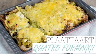 Plaattaart quatro formaggi [upl. by Farlay]