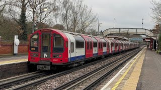 4K London Underground Central Line Trains at Theydon Bois [upl. by Darum]