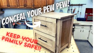 Hidden handgun drawer Concealed and locked How to WoodWorking Handgun Safety [upl. by Namreg487]