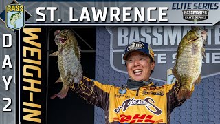 Weighin Day 2 of Bassmaster Elite at the St Lawrence River [upl. by Emoreg]