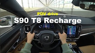 2024 Volvo S90 T8 Recharge POV drive [upl. by Ferguson]