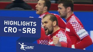 Highlights  Croatia vs Serbia  Mens EHF EURO 2018 [upl. by Nairret706]