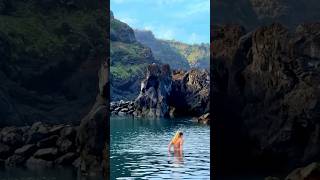 Natural pool in Seixal Madeira Portugal🇵🇹 madeira portugal dji [upl. by Notgnimer]