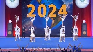 Cheer St Louis Archangels Worlds 2024 Day 2 Semifinals [upl. by Atirb753]