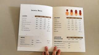 Hair Salon Price List Printing [upl. by Aissatsan]