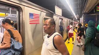 Kingsbridge Road bound R142 4 train at 149th Street–Grand Concourse in the Bronx [upl. by Eelinnej]