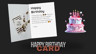 Create Happy Birthday Wishes Card using HTML and CSS Heartfelt Wishes and Creative Designs 🎂🎁 [upl. by Oidivo]