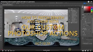 Photoshop action to patch zenith and nadir of a panorama [upl. by Brigit]