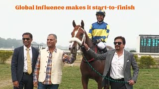 GLOBAL INFLUENCE wins The Ab M Indian Champagne Stakes Gr3 [upl. by Dianuj970]