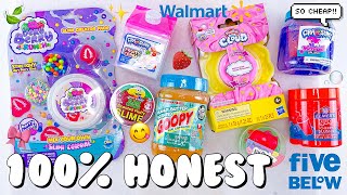 Store Bought Slimes Review Under 6 🎀 Walmart vs Five Below 2 slime [upl. by Asiram]