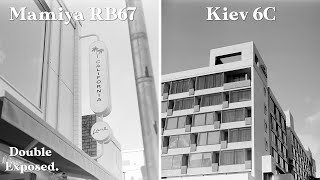 Mamiya RB67 vs Kiev 6C  Photo walk with Ilford HP5 [upl. by Kemme]