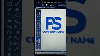 Initial PS Letter Logo Design In Adobe Illustrator  shorts shortviral initial letterlogo [upl. by Kelson]