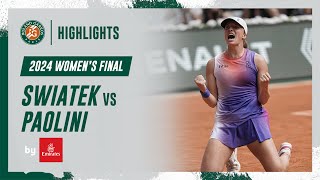 Swiatek vs Paolini Final Highlights  RolandGarros 2024 [upl. by Alocin497]