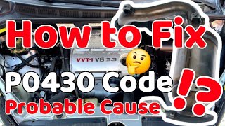 How to Fix P0430 Code amp Probable Cause [upl. by Aelber888]