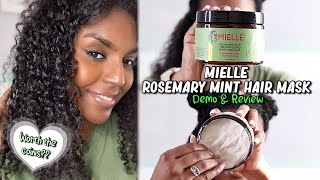 Mielle Rosemary Mint Strengthening Hair Masque Review And Demo [upl. by Devitt782]