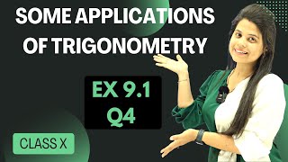 Ex 91 Q4  Some Applications of Trigonometry  Chapter 9  Class 10 Maths  NCERT [upl. by Odrarej]