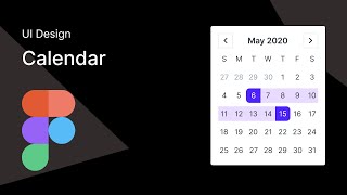 Figma  UI Design  Calendar [upl. by Rukna]