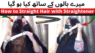 Hair Straightener  Mere Hairs ko Kya huva 😱  Hairs style  Hareem Life [upl. by Joselow]