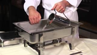 Setting Up a Chafing Dish for Buffet Service [upl. by Ramma542]