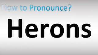 How to Pronounce Herons [upl. by Duarte477]