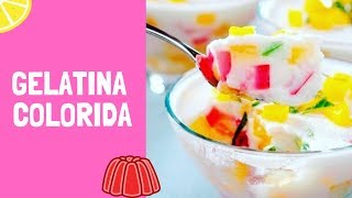 RECEITAS PARA DIABÉTICOS  Gelatina Colorida [upl. by Olnton]