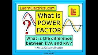 WHAT IS POWER FACTOR OR PF – WHAT DOES kVA MEAN – WHY ARE kW DIFFERENT TO kVA – WITH WORKED EXAMPLES [upl. by Aneert183]