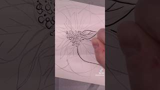 howtoDraw a poinsettia flowerart howtodrawflowers drawingtutorial arttutorial drawing art [upl. by Aynuat301]