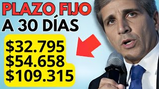 ✅ CHAU DOLAR❗️Así quedan las TASAS de PLAZO FIJOS a 30 DÍAS tras el anuncio de Toto Caputo y MILEI [upl. by Lanrev]