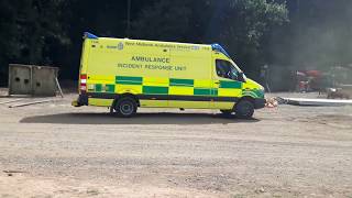 West Midlands Ambulance Service HART x2 ambulances leaving scene [upl. by Ahsikel766]