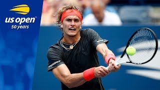 Alexander Zverev Earns His First 2018 US Open Win Defeating Peter Polansky [upl. by Leummas]