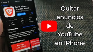 Ver YouTube sin anuncios en IOS  No YouTube vanced  Brave [upl. by Ettennod]