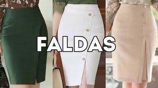 FALDAS ESTILOS DE MODA 2024  OUTFITS DE FALDAS [upl. by Martres986]