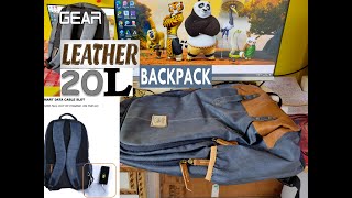 GEAR LEATHER BAG BACKPAK SABSE ACHA BAG UNBOXING HINDI [upl. by Adelaida]