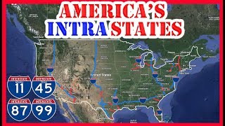 Why THESE Interstate Highways DO NOT Cross State Lines  The Intrastate Highways [upl. by Htial]