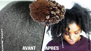 COMMENT NOIRCIR SES CHEVEUX AVEC LE CAFÉ LetitiaBeauty [upl. by Drawyeh]