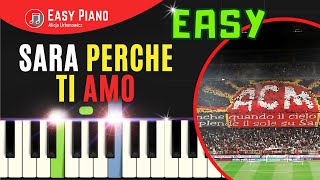 Sarà perché ti amo  Ricchi e Poveri I Piano Tutorial for Beginners I Easy Sheet Music PDF I SLOW [upl. by Lebazej]