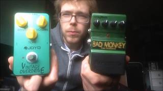 Inexpensive Overdrive Shootout Digitech Bad Monkey VS Joyo Vintage Overdrive [upl. by Trinee]