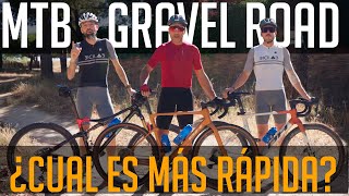 MTB vs ROAD vs GRAVEL ¿Cuál es más rápida [upl. by Nealah440]