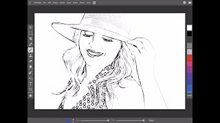 Converting a photo into Pencil Drawing in Artstudio Pro [upl. by Oman]